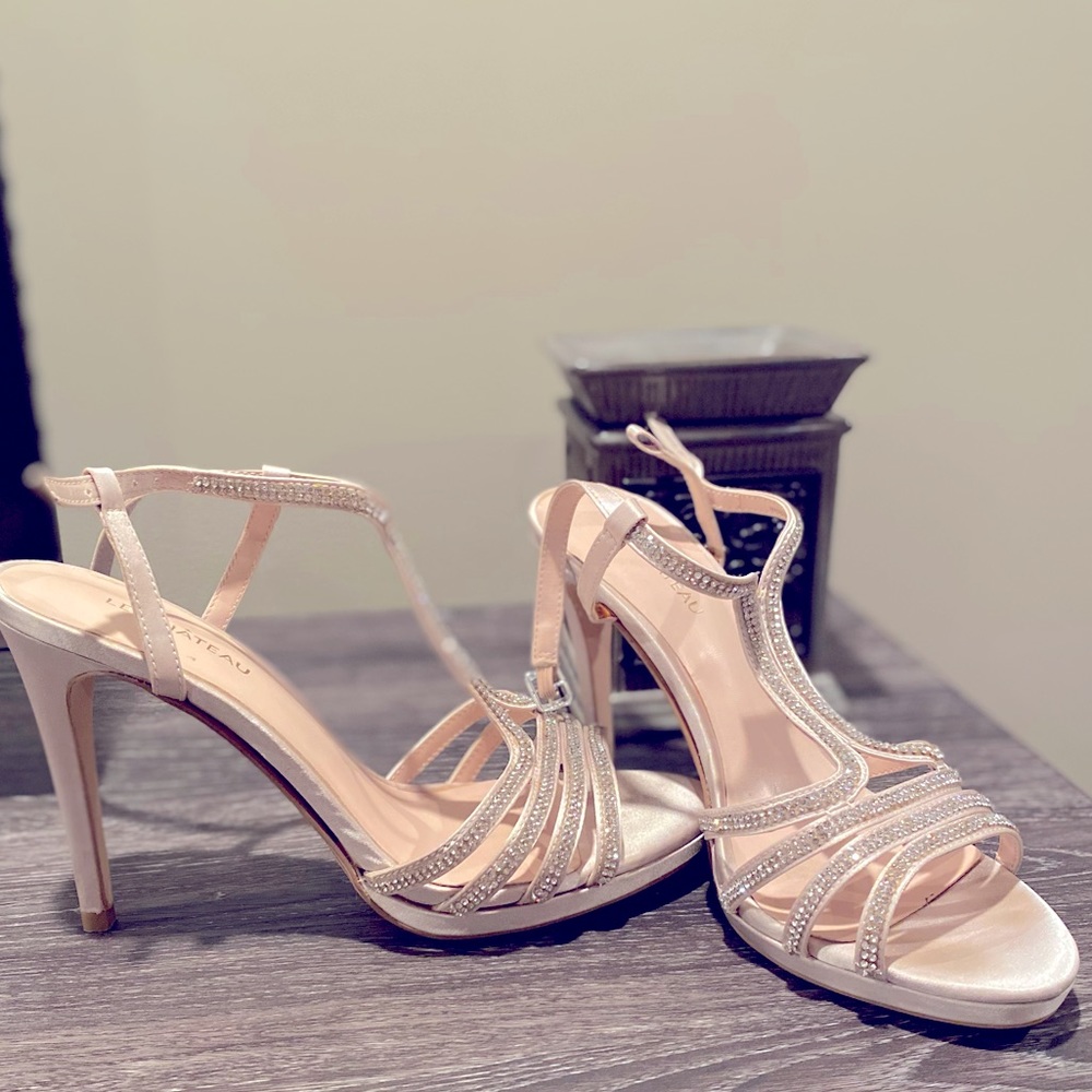 Jewel Embellished Strappy Satin Sandal